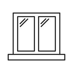 Window icon isolated on white background. Vector illustration