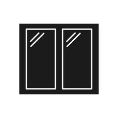Window icon isolated on white background. Vector illustration