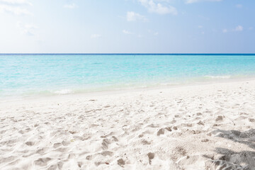 summer holidays background  - sunny tropical paradise beach with white sand