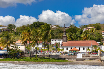 Fototapeta na wymiar The church, Le Diamant, Martinique, French Antilles