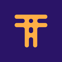 Letter T logo. Icon design. Template elements - vector sign