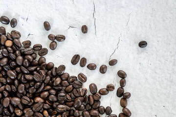 coffee beans on burlap