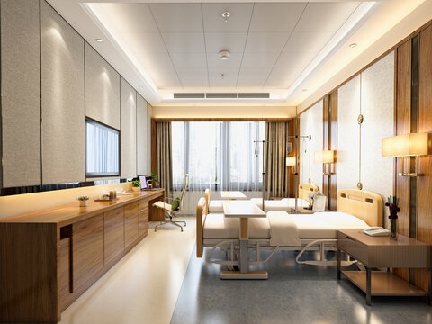 3d render of hospital treatment service room