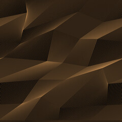 Abstract vector seamless moire pattern with waving curling lines. Striped repeating texture.