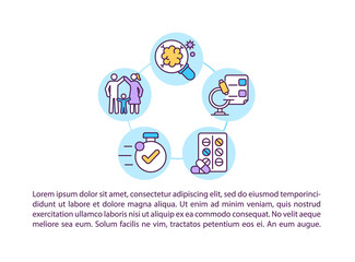 Early identification of diseases concept line icons with text. PPT page vector template with copy space. Brochure, magazine, newsletter design element. Modern treatment linear illustrations on white