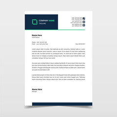 Letterhead design template. Creative, clean and elegant modern business professional letterhead template design. Illustration vector