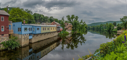 flowerbridge view in Shelburne Falls, Massachusetts, United States