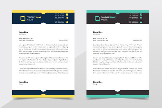 Letterhead design template. Creative elegant modern business A4 letterhead template for your project design. Illustration vector