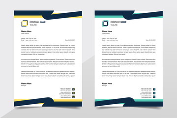 Letterhead design template. Creative, simple and clean modern business letterhead template for your project design. Illustration vector