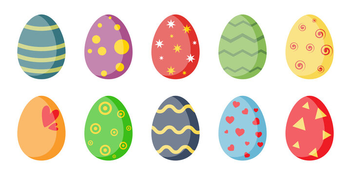 Easter eggs cartoon vector collection. Easter symbol illustration. Painted eggs set © Саша Мельник