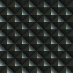 Black squares background. Mosaic tiles pattern. Seamless vector illustration.