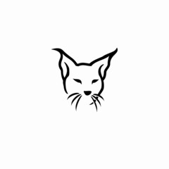 Obraz premium lynx head logo icon vector illustration