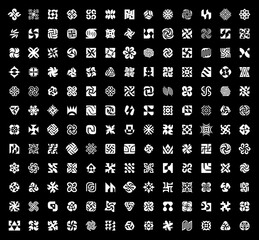 Abstract logos collection. Geometrical abstract logos. Icon design