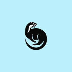 otter logo vector illustration design