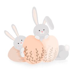 little easter bunnies and eggs