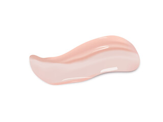 Cream texture stroke isolated on transparent background. Facial creme, foam, gel or body lotion skincare icon.