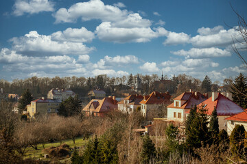 Fototapeta na wymiar Panorama of the city of Sandomierz, Poland. 