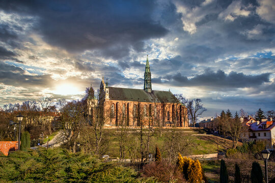 Panorama of the city of Sandomierz, Poland. 