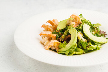 diet dish with shrimps