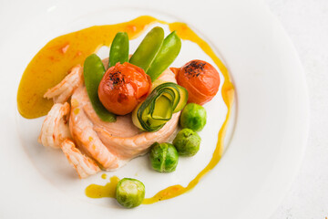 diet dish with shrimps
