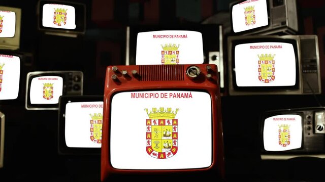 Flag of Panama City and Vintage Televisions.
