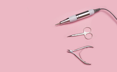 Manicure nail tool, Electric nail file, nail clippers and scissors