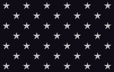 Seamless stars pattern on blue background