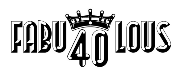 40th Birthday Forty and Fabulous Forty Years Old Birthday Celebration  Born in 1982 Gift Card Banner Decoration Vector Illustration T-Shirt Print 