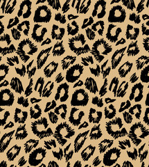 Vector abstract pattern with leopard