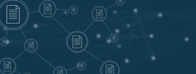 File Icon in Business Abstract Background