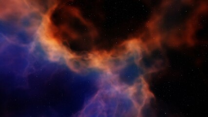 Colorful cosmos with stardust and milky way. Magic color galaxy. Infinite universe and starry night. 3d render