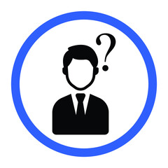 male thinking icon design vector