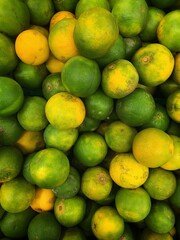 Lime Citrus Fruits In Fruit Market