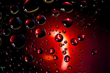 Red lightning with wonderful rain