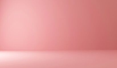 Empty Pink Studio Background with light