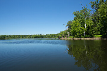 Wethersfield Cove on the Connecticut River on a sunny June day.