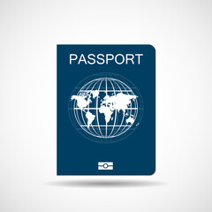 International passport sign isolated on white background. Vector illustration
