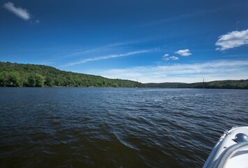 Boating the Connecticut River near Haddam in June.