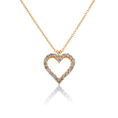 golden heart necklace