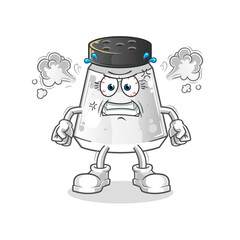 salt very angry mascot. cartoon vector