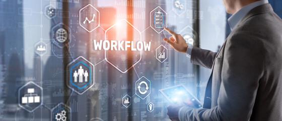 Automation of business workflows. Work process