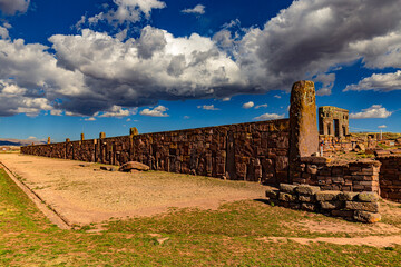 Bolivia. Tiwanaku (or Tiahuanaco) - Pre-Columbian ancient and sacred site on a list of the UNESCO...