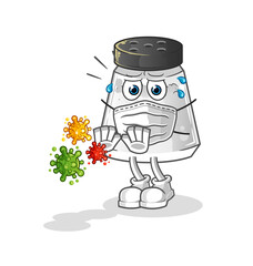 salt refuse viruses cartoon. cartoon mascot vector