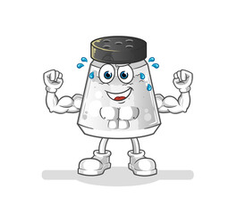 salt muscular cartoon. cartoon mascot vector