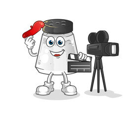 salt director mascot. cartoon vector