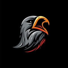 Eagle head design vector and illustration