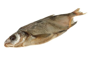 Fish, dried bream, on a white background in isolation