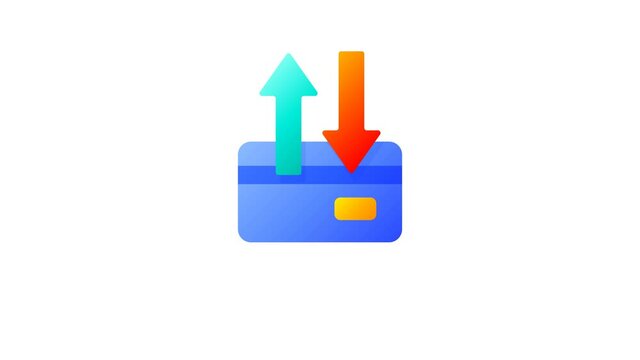 Credit and debit card Animated Icon. 4k Animated Icon to Improve Your Project and Explainer Video . Alpha matte
