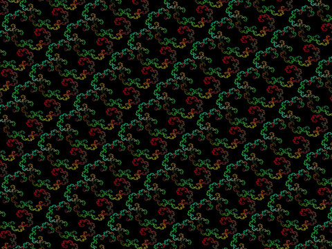 Computer generated fractal pattern with design