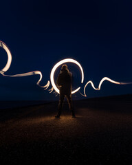 Lightpainting during the night